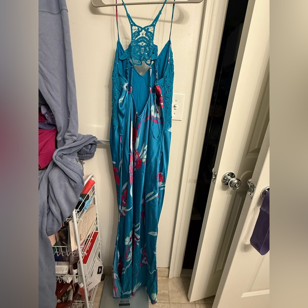 Free People “Forever Yours” Floral Maxi Slip Dress—SIZE M - Picture 3 of 4